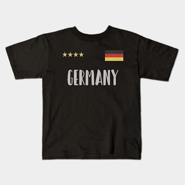 Germany Soccer Football Fan Shirt Flag Kids T-Shirt by Sal71